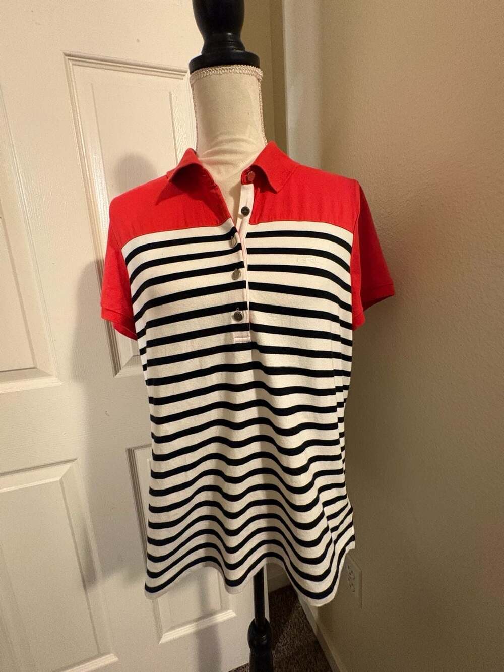 Preppy CountryClub Lauren Ralph Lauren Striped Short Sleeve Polo Shirt